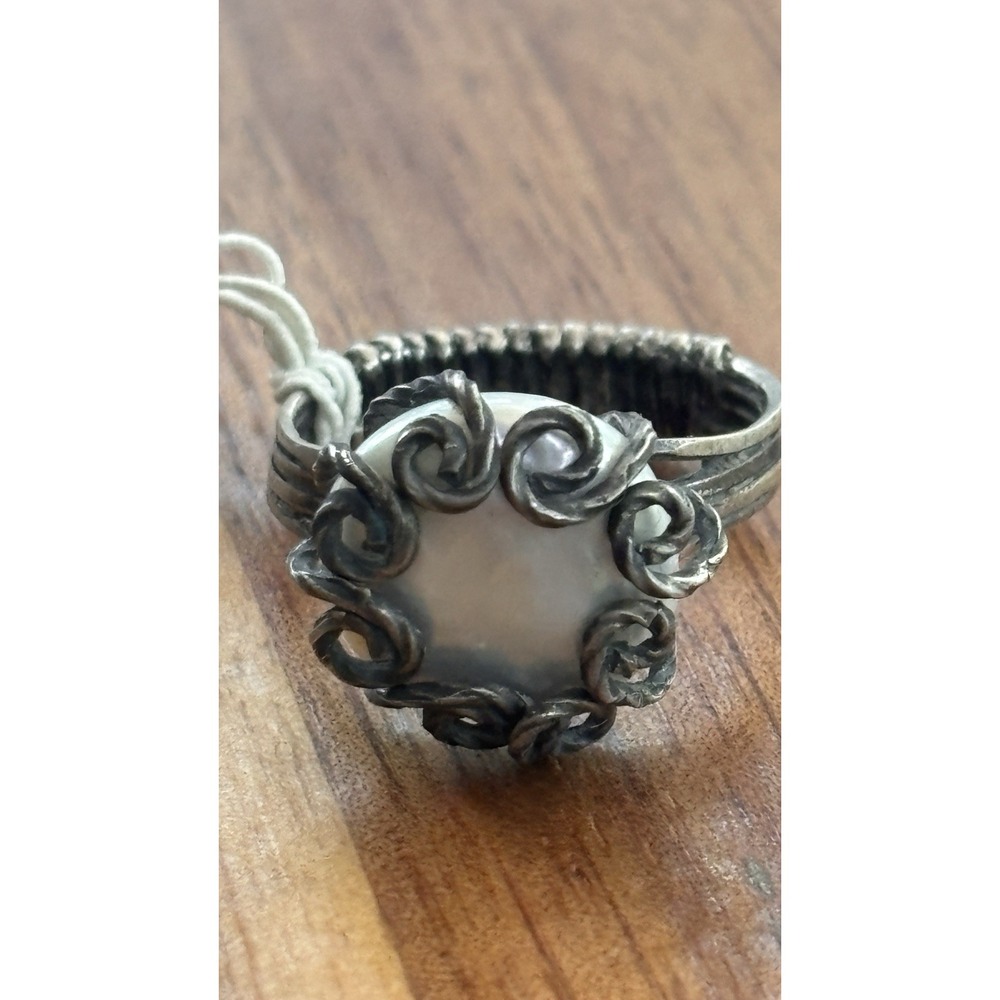 Vintage J Jill Freshwater Pearl Sterling Silver Ring Size 6 NWT